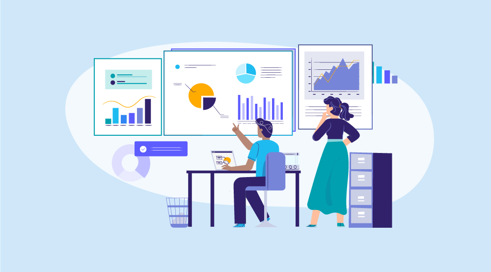 A conceptual representation of employee onboarding statistics.