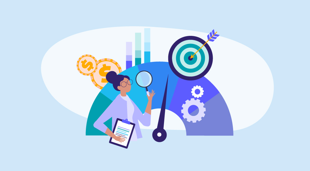 A conceptual representation of okrs vs kpis.