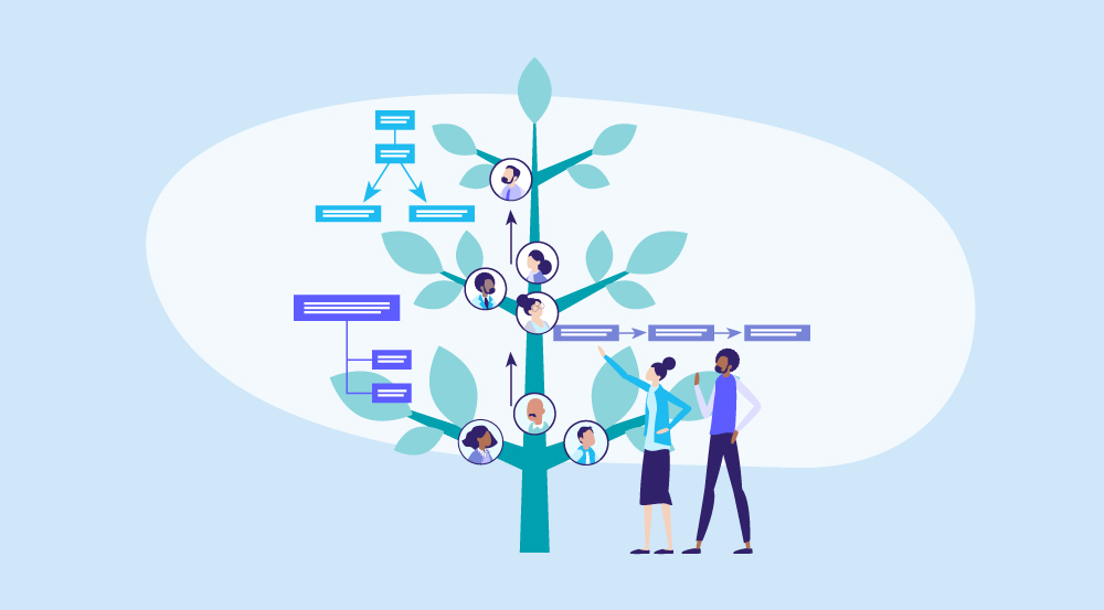 A conceptual representation of succession planning examples.