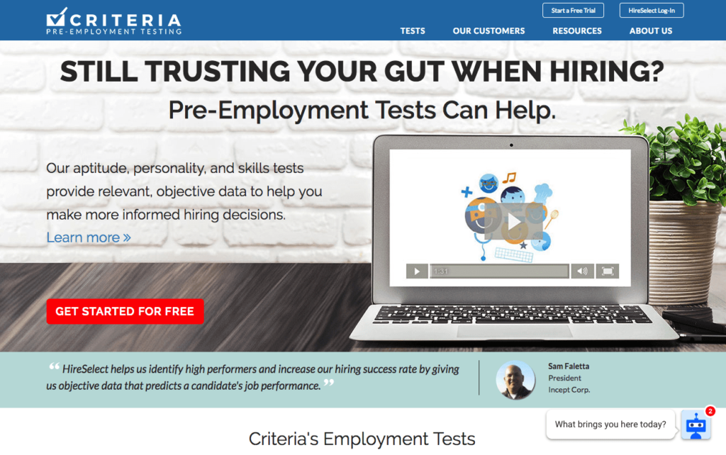 Top 31 Pre-employment assessment tools - Criteria Corp