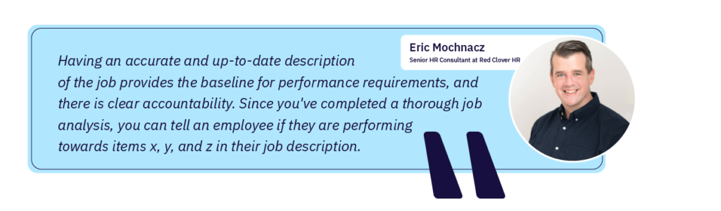 Eric Mochnacz quote on Job Analysis