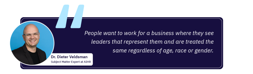 Dr. Dieter Veldsman: People want to work for a business where they see leaders that represent them and are treated the same regardless of age, race or gender.”
