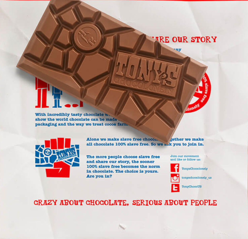 Tony's chocolonely wrapper