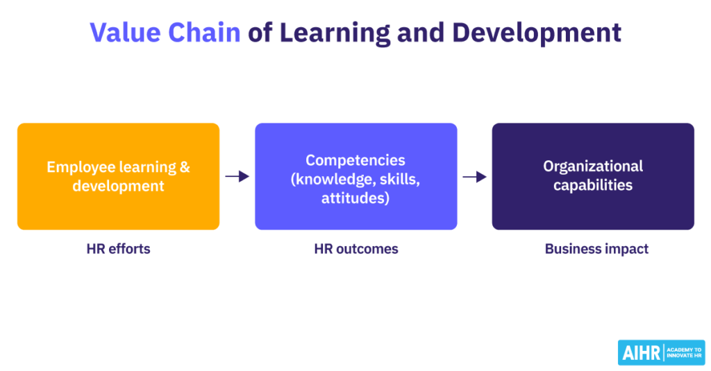 The value chain of learning and development.